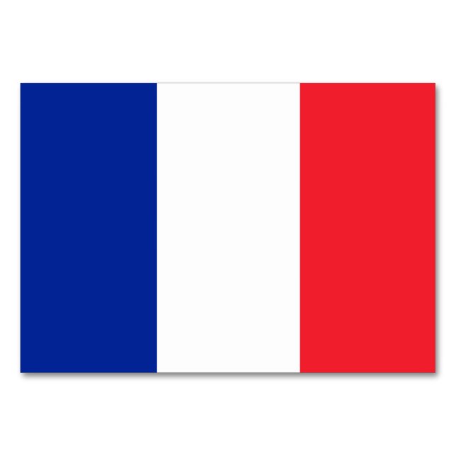 France Flag Table Number (Front)