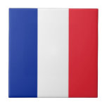 France Flag Tile<br><div class="desc">The French flag is a vertical tricolour. The used colours in the flag are blue, red, white. The proportion of the French flag is 2:3. The Flag of France was adopted in 1830. The first use of the current flag design was in 1794. The last change to the current French...</div>