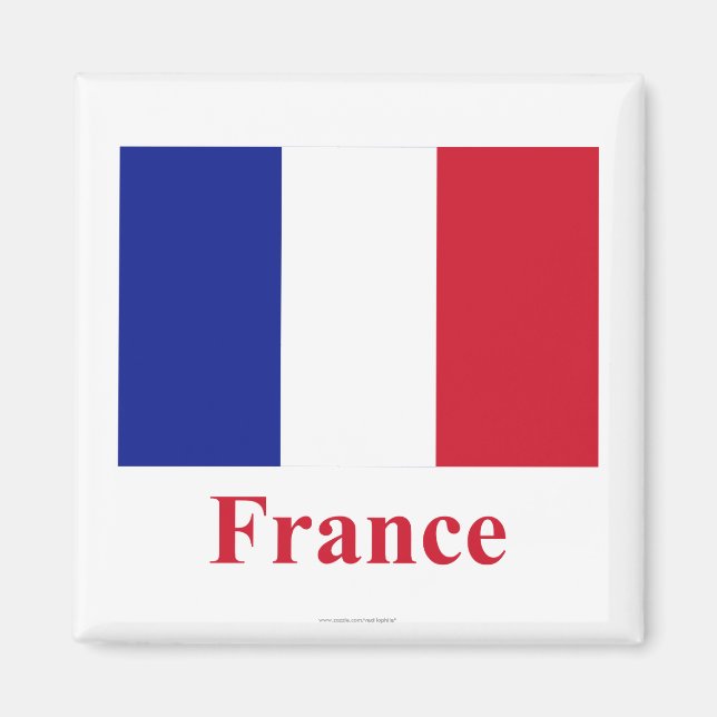 France Flag with Name Magnet (Front)