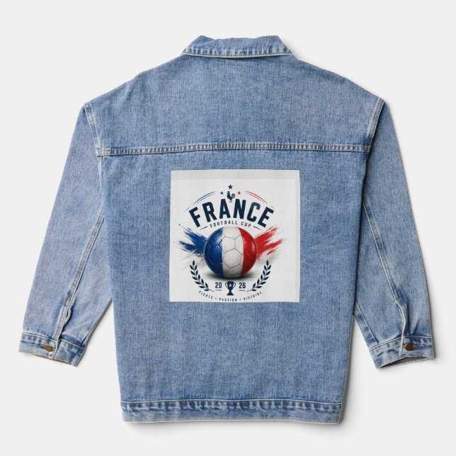 France Football Cup 2026 Denim Jacket (Back)