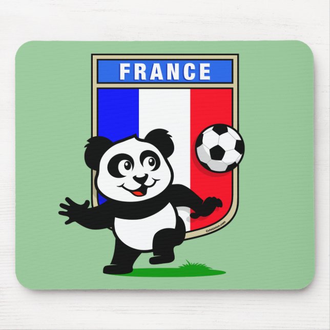 France Football Panda Mouse Pad (Front)