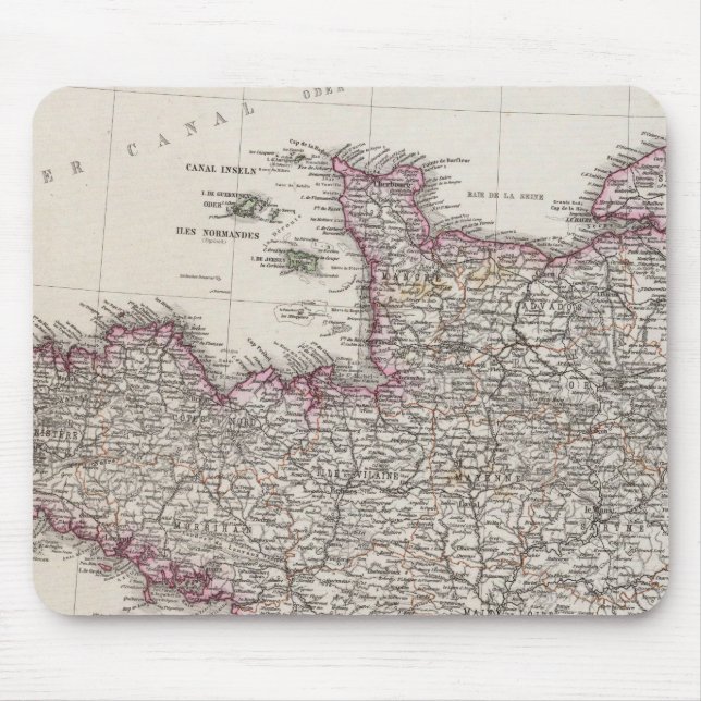 France, four leaves, leaf 1 mouse pad (Front)