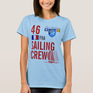 France FRA Sailing Crew Girly Nautical T-Shirt