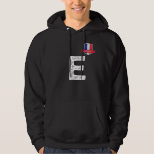 France France Human-Flag Letter E France blue Hoodie