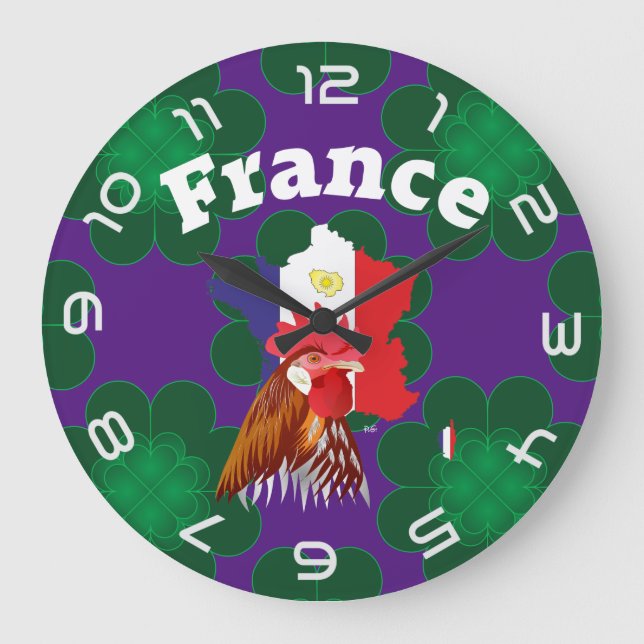 France - France Large Clock (Front)