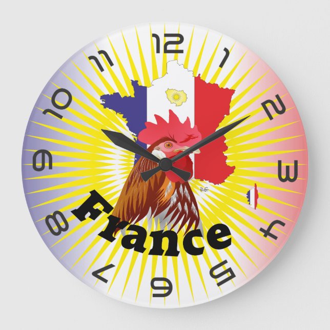 France - France Large Clock (Front)