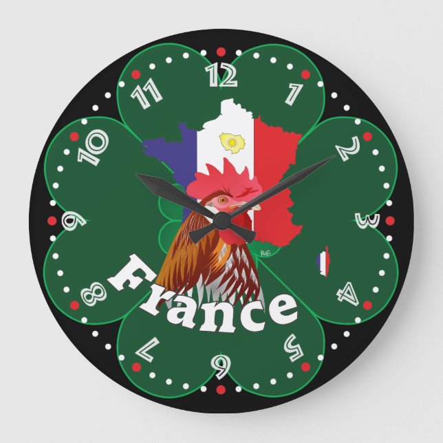 France - France Large Clock (Front)