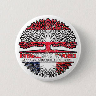 France französisch Österreichisch Österreich 6 Cm Round Badge