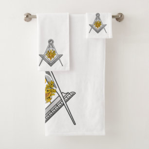 France freemasonry sign bath towel set