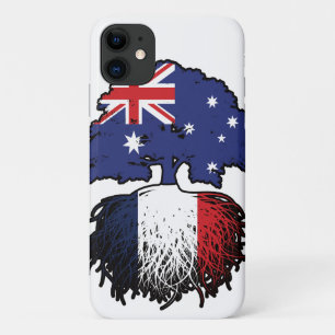 France French Australian Australia Tree Roots Flag Case-Mate iPhone Case