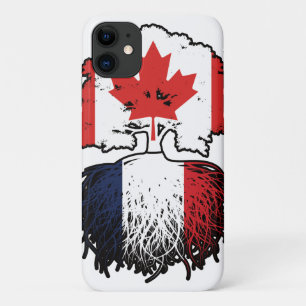 France French Canadian Canada Tree Roots Flag Case-Mate iPhone Case