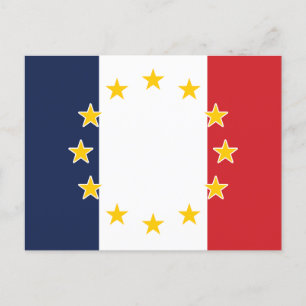 France French EU Europe European Flag Postcard