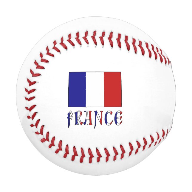 France French Flag Blue Personalisation  Baseball (Front Left)