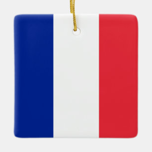 France (French) Flag Ceramic Ornament