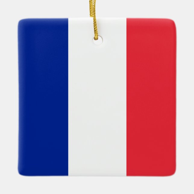 France (French) Flag Ceramic Ornament (Front)