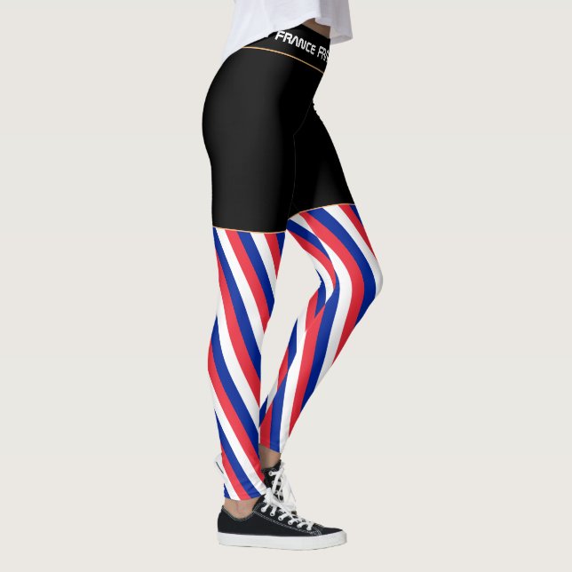 France & French Flag fashion travel/sport fan Leggings (Right)