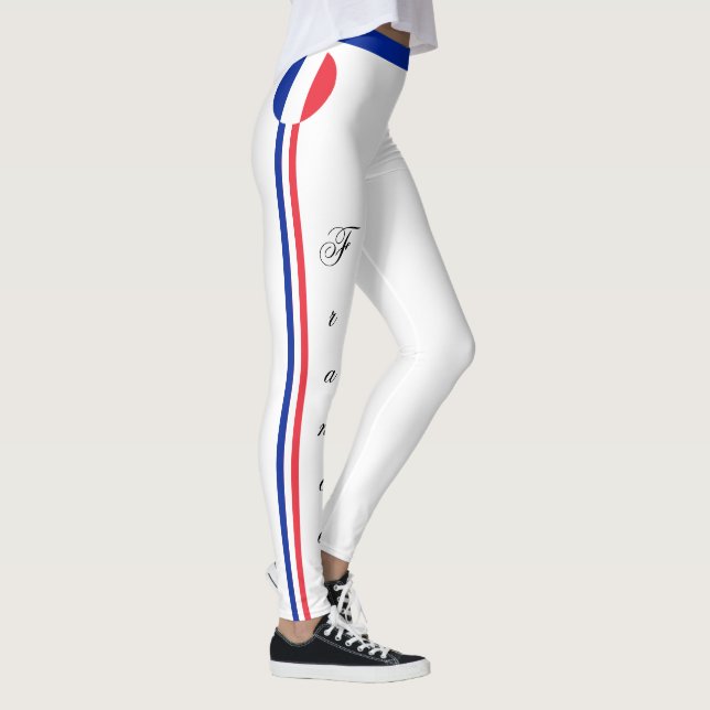 France & French Flag fashion travel/sport fans Leggings (Right)