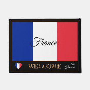 France & French Flag house mat /sports Welcome