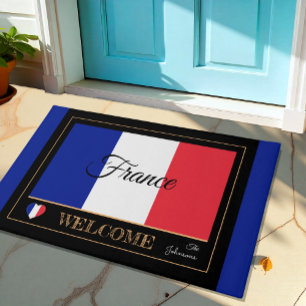 France & French Flag house mat /sports Welcome