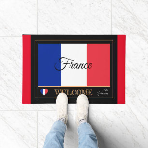France & French Flag house mat /sports Welcome