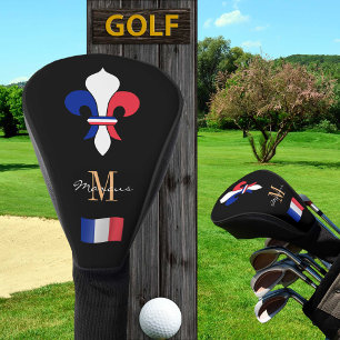 France & French Flag Monogrammed Golf Clubs Covers