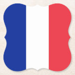 France (French) Flag Paper Coaster<br><div class="desc">Customisable World Flag Products - Please feel free to add your own text.</div>