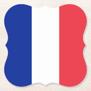 France (French) Flag Paper Coaster