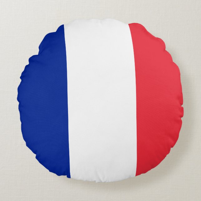 France (French) Flag Round Cushion (Front)