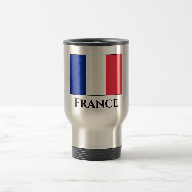France (French) Flag Travel Mug (Center)