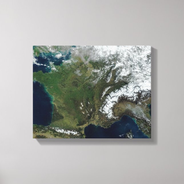 France from space canvas print (Front)