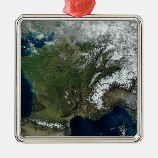 France from space metal tree decoration (Front)