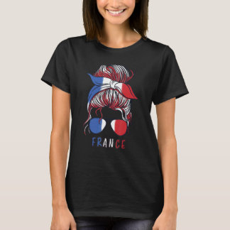 France Girl French Woman France Flag T-Shirt