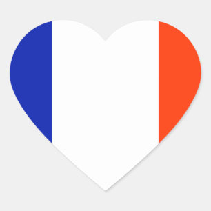 france heart flag sticker