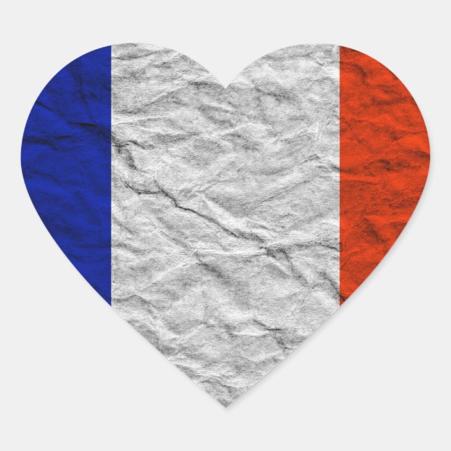 france heart flag sticker (Front)
