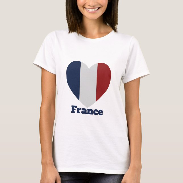 France Heart Flag T-Shirt (Front)
