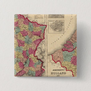 France Holland and Belgium 15 Cm Square Badge