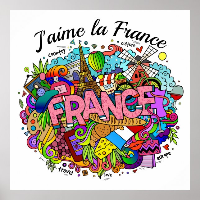 France Illustration Art Poster (Front)