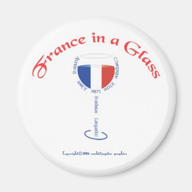 France in a Glass Magnet (Front)