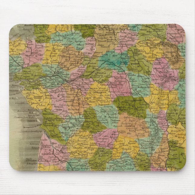France In Departments Mouse Pad (Front)