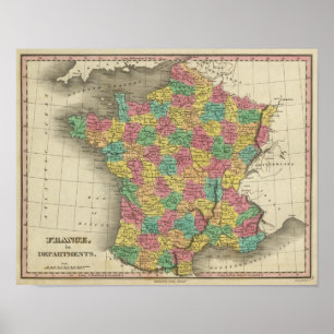 France, in Departments Poster