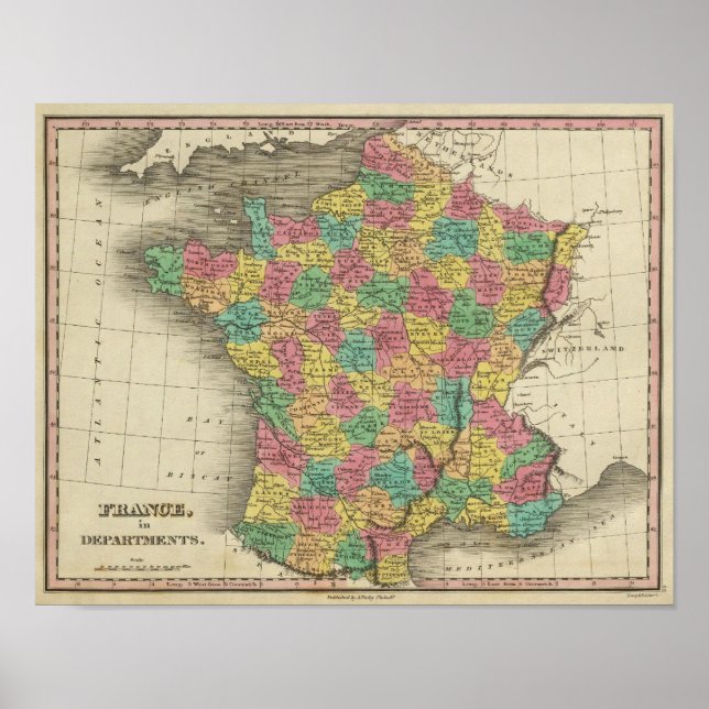 France, in Departments Poster (Front)