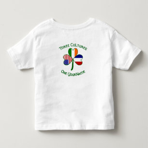 France Ireland USA Shamrock Flag Personalised  Toddler T-Shirt