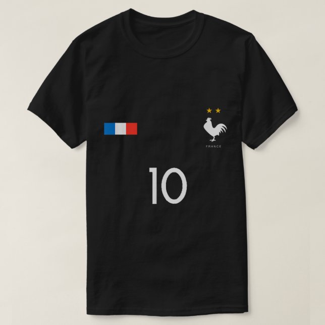 FRANCE JERSEY SHIRT 10 FRENCH FOOTBALL SOCCER MEN  (Design Front)