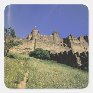 FRANCE, Languedoc Carcassonne Square Sticker