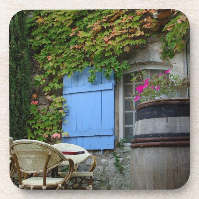 France, Les Baux de Provence, cafÃ© patio Coaster (Front)