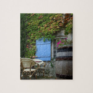France, Les Baux de Provence, cafÃ© patio Jigsaw Puzzle