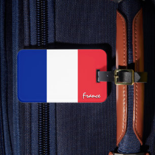 France Luggage Tags, patriotic French Flag Luggage Tag