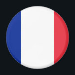 france magnet<br><div class="desc">Flag of France. The national flag of France (known in French as drapeau tricolore, drapeau français, and in military parlance, les couleurs) is a tricolour featuring three vertical bands coloured royal blue (hoist side), white, and red. It is known to English speakers as the French Tricolour or simply the Tricolour....</div>