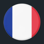 france magnet<br><div class="desc">Flag of France. The national flag of France (known in French as drapeau tricolore, drapeau français, and in military parlance, les couleurs) is a tricolour featuring three vertical bands coloured royal blue (hoist side), white, and red. It is known to English speakers as the French Tricolour or simply the Tricolour....</div>