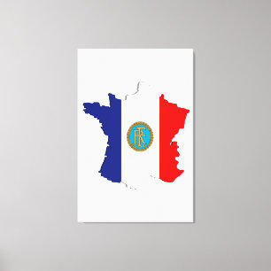 France map canvas print